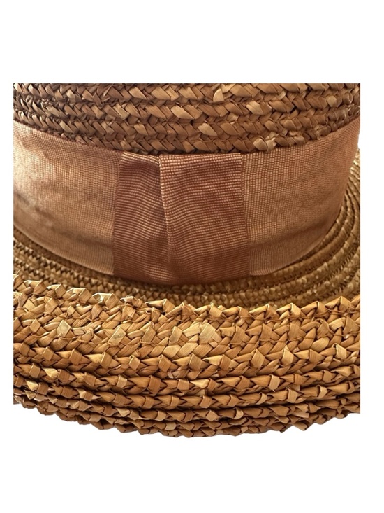 ERIC JAVITS New York Straw Hat w/ Grosgrain Band Excellent Condition